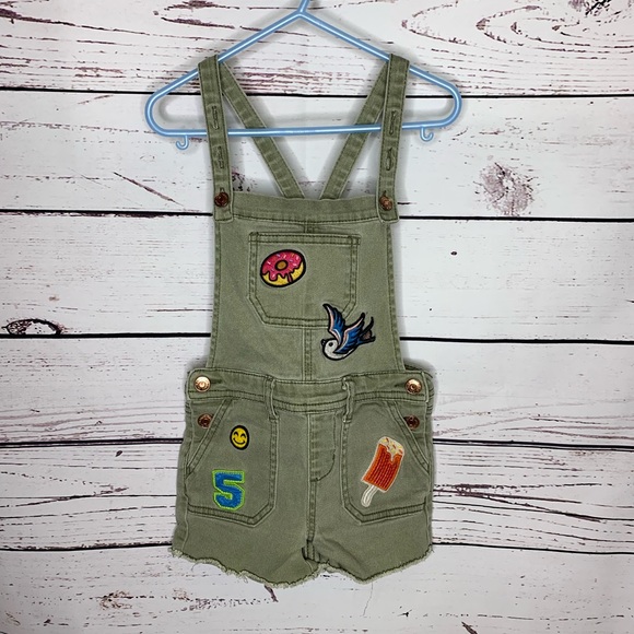 Cat & Jack Other - Cat & Jack XS overalls w/ patches